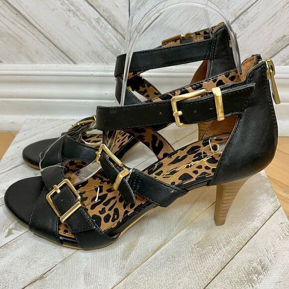 Jessica Simpson leopard print heels sandals - Picture 4 of 4